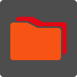 folders rounded square button vector image