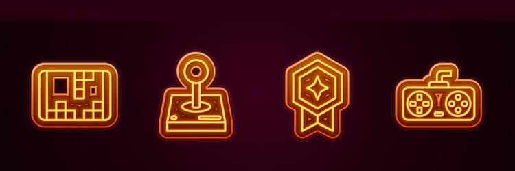 set line portable video game console joystick vector image