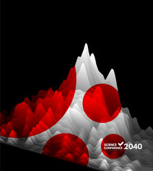 big data graph visualization dynamic effect cover vector image