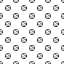 Cherry on cake pattern seamless vector