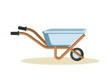 iron wheelbarrow concept vector