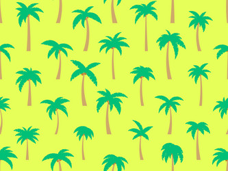 palm trees with coconuts seamless pattern summer vector image