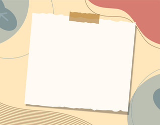 paper note on a minimalist boho style background vector image