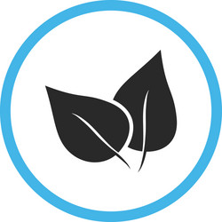 Flora plant rounded square icon Royalty Free Vector Image