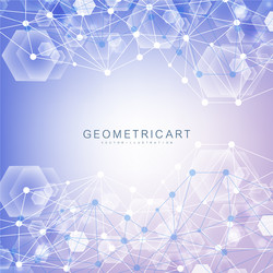 geometric abstract background with connected line vector image