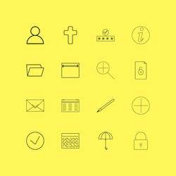 internet of things linear icon set simple outline vector image