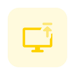 transferring and displaying data on the monitor vector image