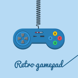retro gamepad in flat style vector image