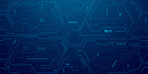 AI Circuit Board Technology Background vector image