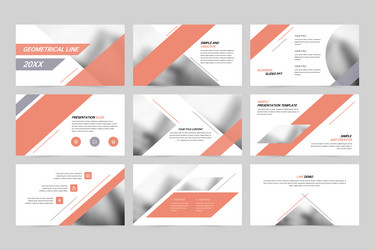 geometry business company presentation slides vector image
