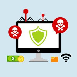 hacker activity computeralert notification vector image