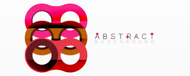 red overlapping circles create abstract design vector image