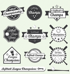 Sports Champion Labels Vector Image