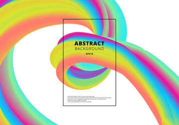 abstract vibrant gradient color 3d fluid shape vector image