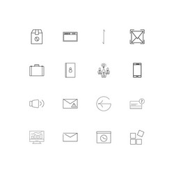 internet of things linear thin icons set outlined vector image