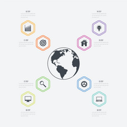 infographics 8 options vector