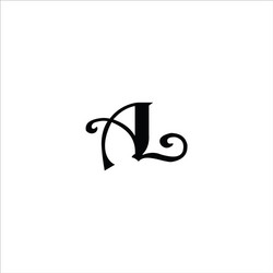 Initial letter la or al logo design template Vector Image