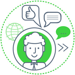 account of social network global connection user vector image