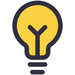 New bulb idea icon flat think solution Royalty Free Vector