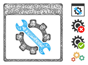 settings tools calendar page web mesh vector image
