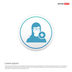 Add user icon hexa white background template vector