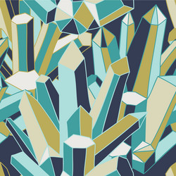 Diamond gem hearts seamless pattern Royalty Free Vector