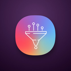 data filtering and structuring system app icon vector image