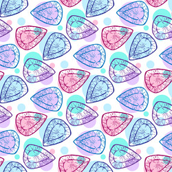 gemstone seamless pattern for print or web design vector image