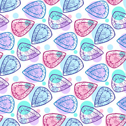 Gemstone seamless pattern for print or web design vector