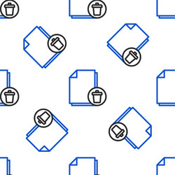 line delete file document icon isolated seamless vector image