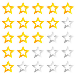 star rating element reward quality level user vector image