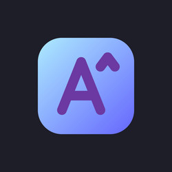 text size flat gradient fill ui icon for dark vector image