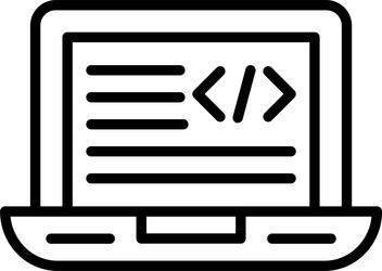 coding line icon design vector image