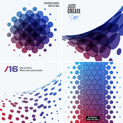mega set of abstract design round elements vector image