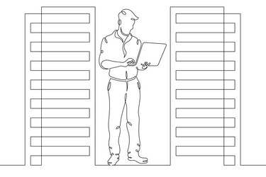 IT Server Data Center Network vector image