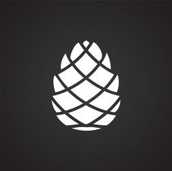 pine cone icon on background for graphic and web vector image
