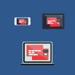 web template of adaptive online shopping form vector image