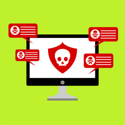 hacker activity computeralert notification vector image