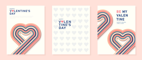 Happy valentines day february 14th set vector