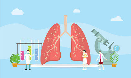 lungs healthy treatment concept mangement vector