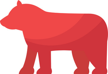 Red bear symbol Royalty Free Vector Image - VectorStock