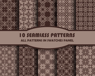 set of geometric patterns for design vector image