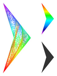 spectral net mesh gradient arrowhead right icon vector image