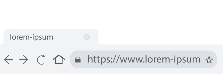 Web site address line in browser flat vector