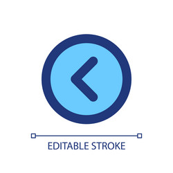 arrow left button pixel perfect rgb color ui icon vector image