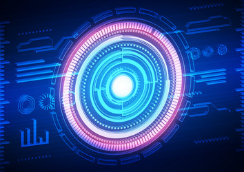 circuit technology background with hi-tech vector image