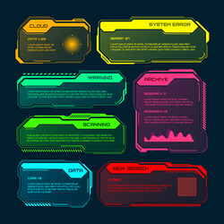 futuristic hud or ui elements sci-fi user vector image