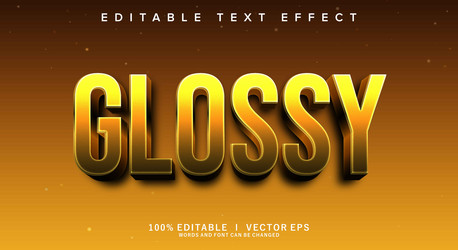 glossy text effect with modern style design vector image