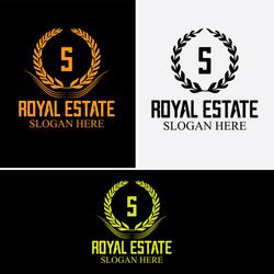 Luxurious royal logo Royalty Free Vector Image
