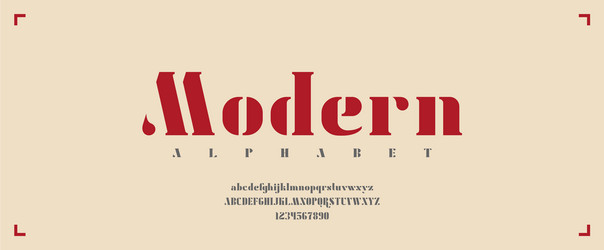Modern font design alphabet letters and numbers Vector Image